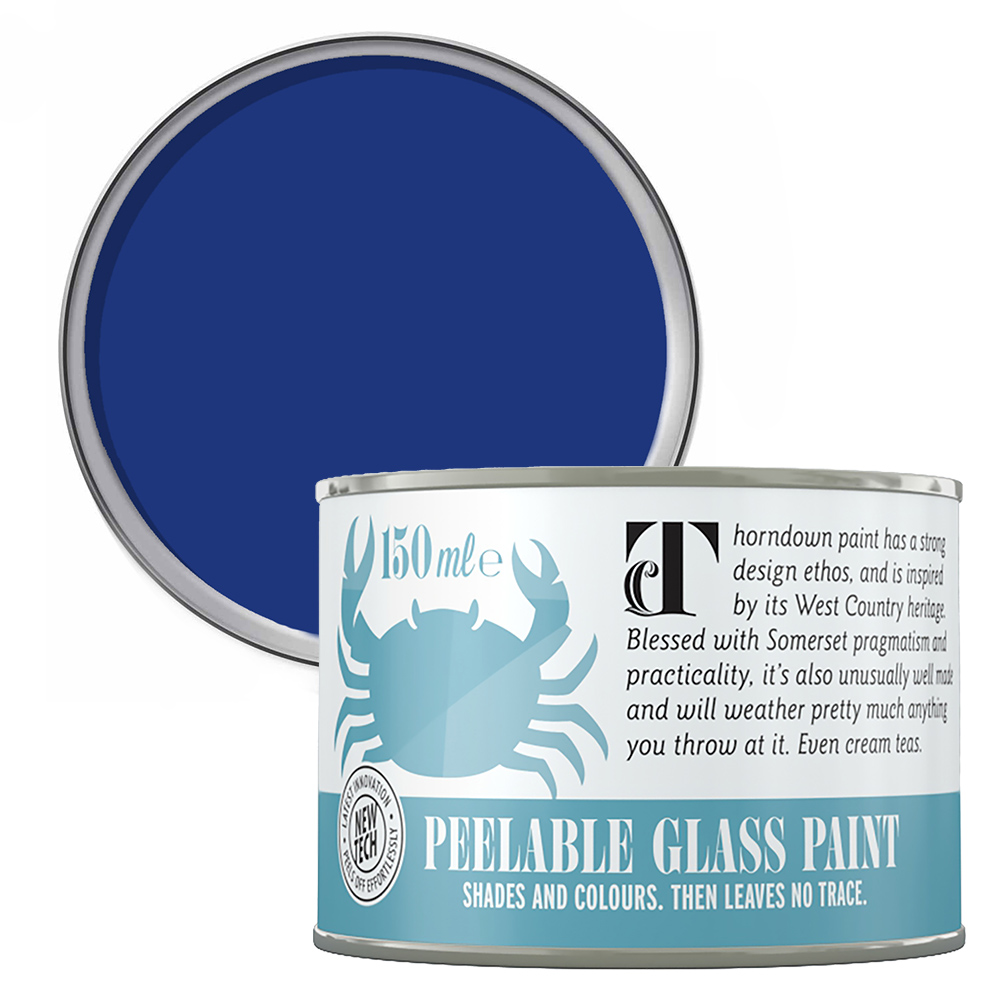 Thorndown Bandit Blue Peelable Glass Paint 150ml Image 1