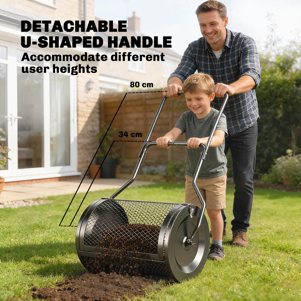 Outsunny Compost Spreader Peat Moss 20 inch Image 6