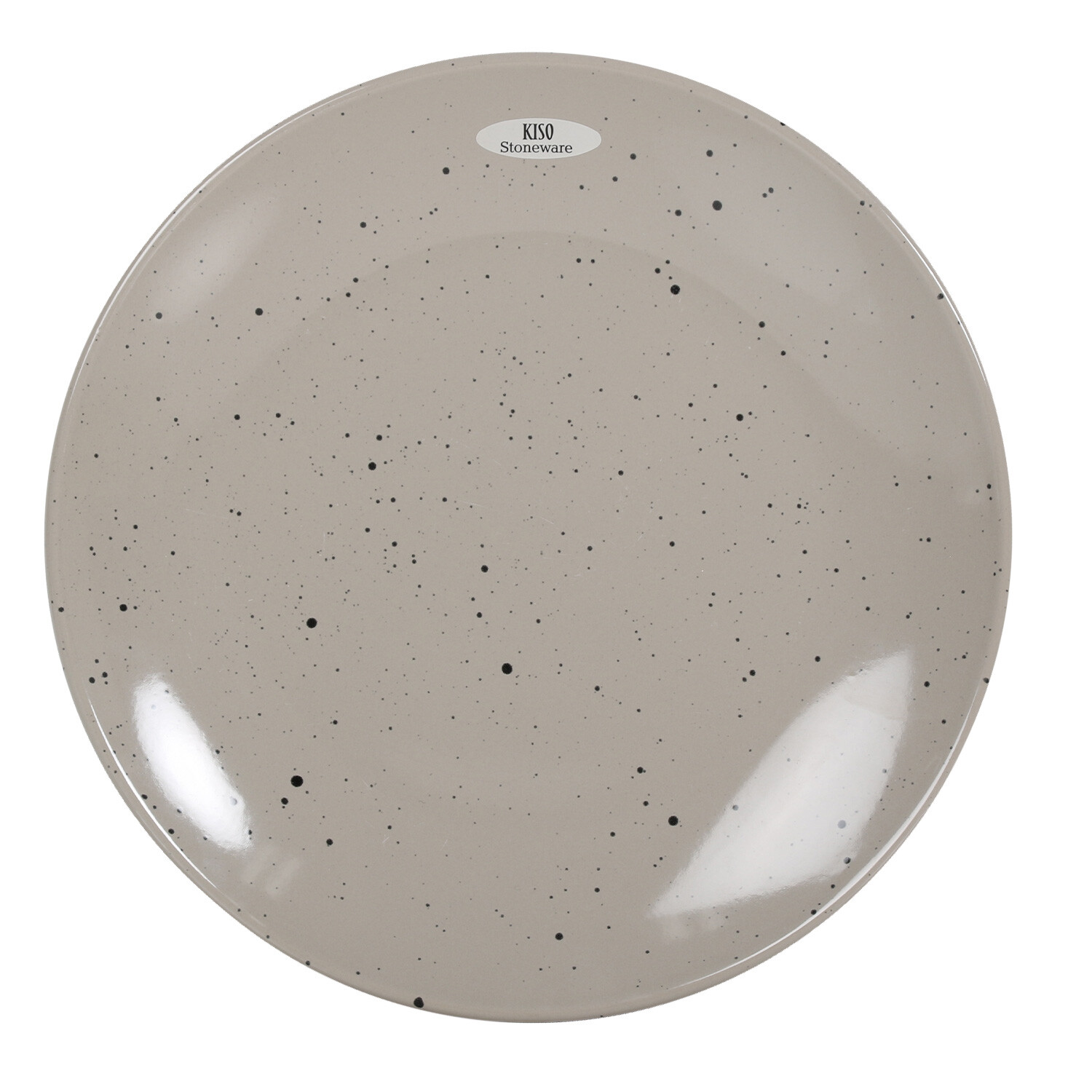 Kiso Warm Grey Speckled Dinner Plate Image 1