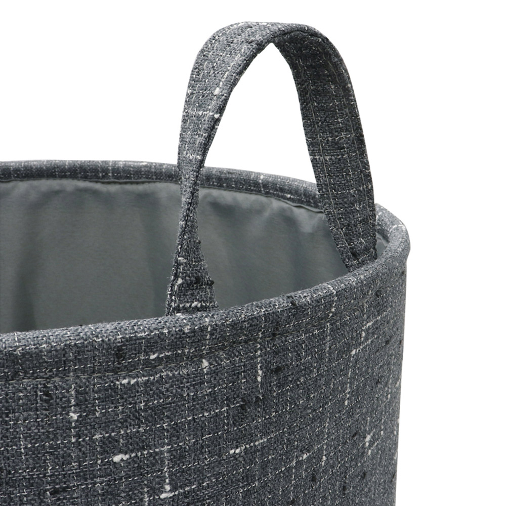 JVL Shadow Round Fabric Storage Baskets Set of 3 Image 5