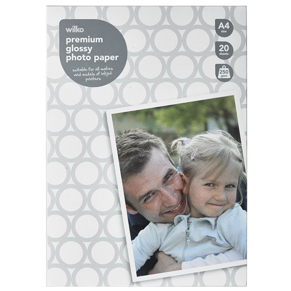 Wilko A4 Premium Glossy Photo Paper 20 Sheets Case of 10 Image 2