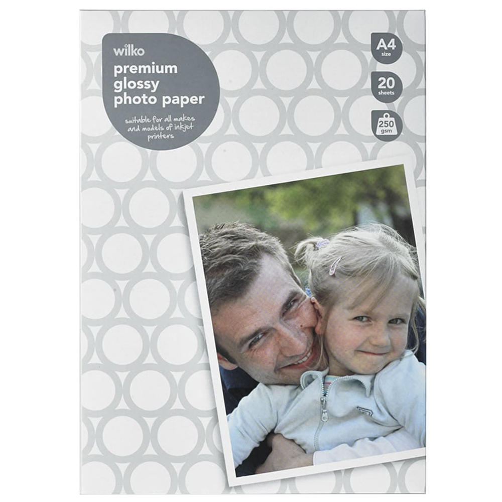 Wilko A4 Premium Glossy Photo Paper 20 Sheets Case of 10 Wilko