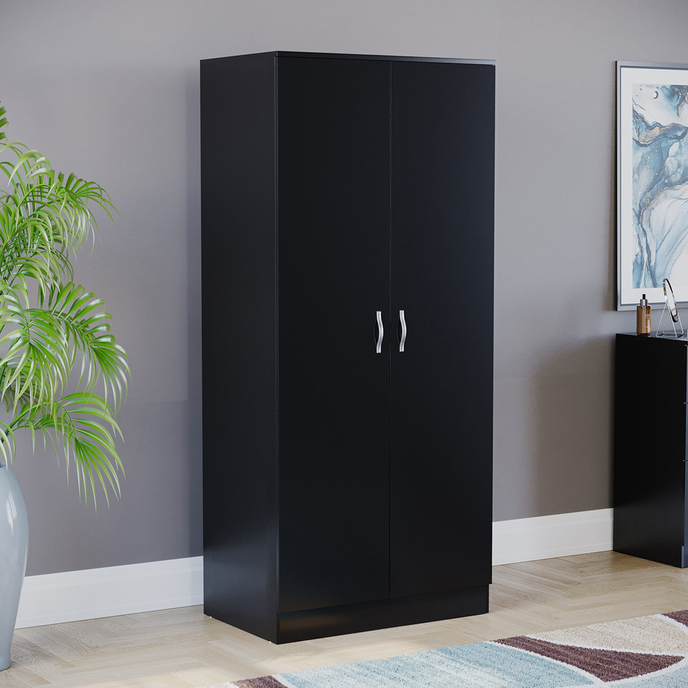 VIDA DESIGNS Riano Black 3 Piece Bedroom Furniture Set Image 2