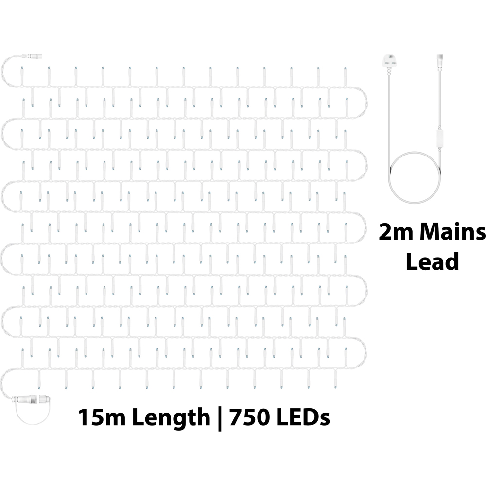 Eagle Connect 750 Warm White LED White Cluster Light 15m Image 9