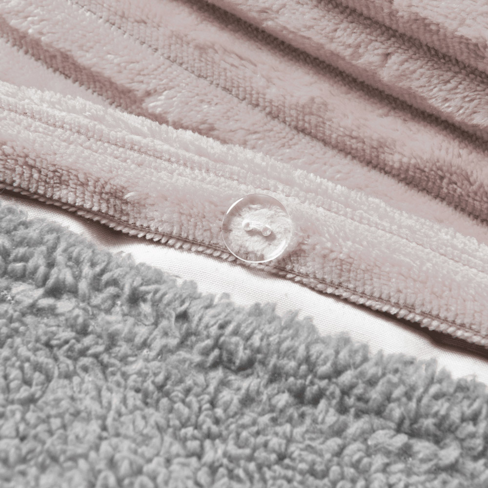 Velosso Single Blush Plush Cord Duvet Set Image 3