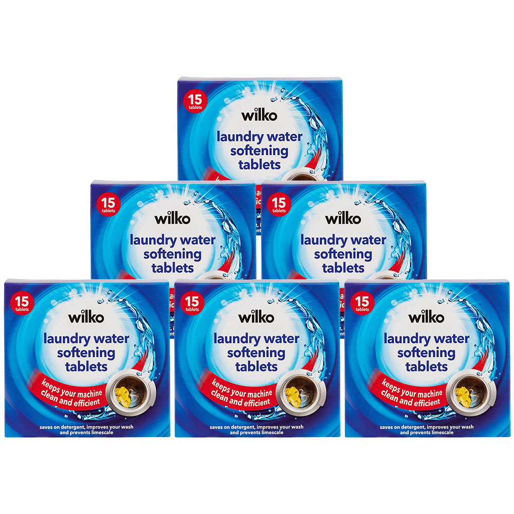 Wilko Laundry Softening Tablets 15 Pack Case of 6 Image 1