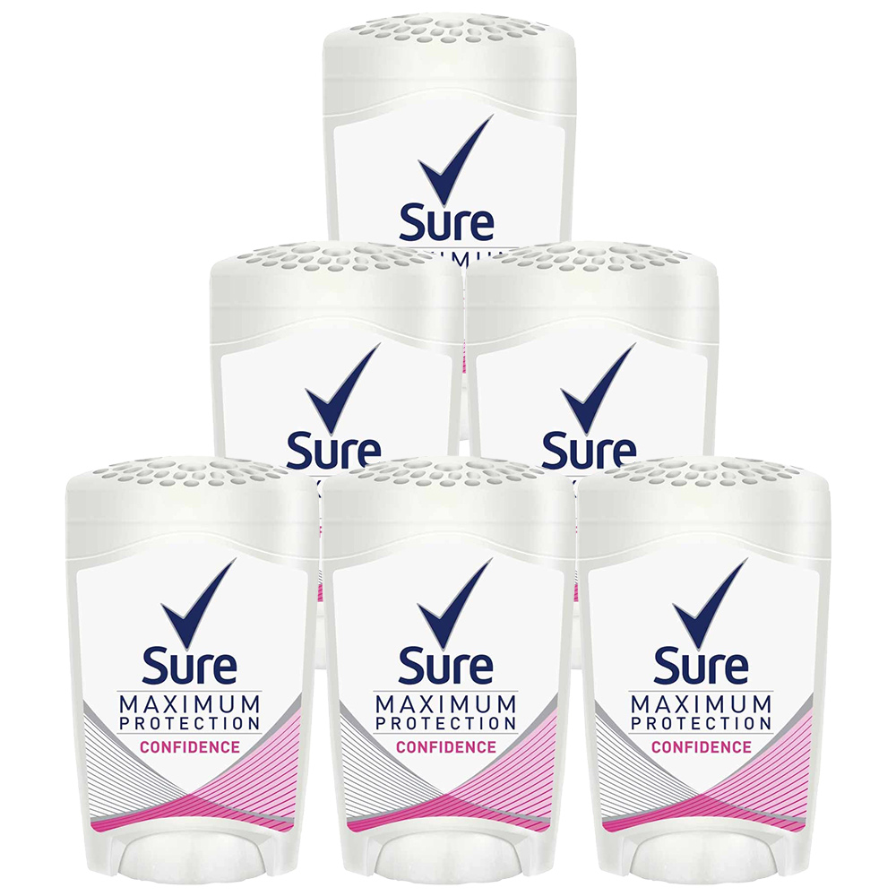 Sure Women Maximum Protection Anti Perspirant Cream Case of 6 x 45ml Image 1