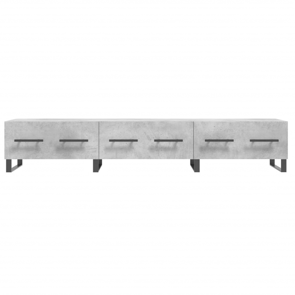 vidaXL 3 Drawer Concrete Grey TV Cabinet Image 5