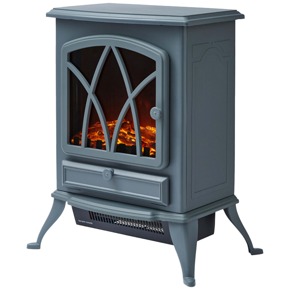 Warmlite Grey Stirling Fire Stove Heater 2000W Image 1