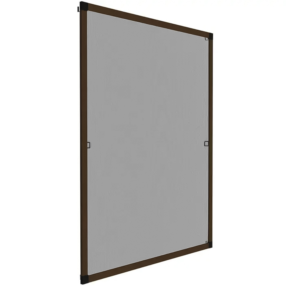 tectake Brown Individually Adjustable Fly Screen 120 x 100cm Image 1