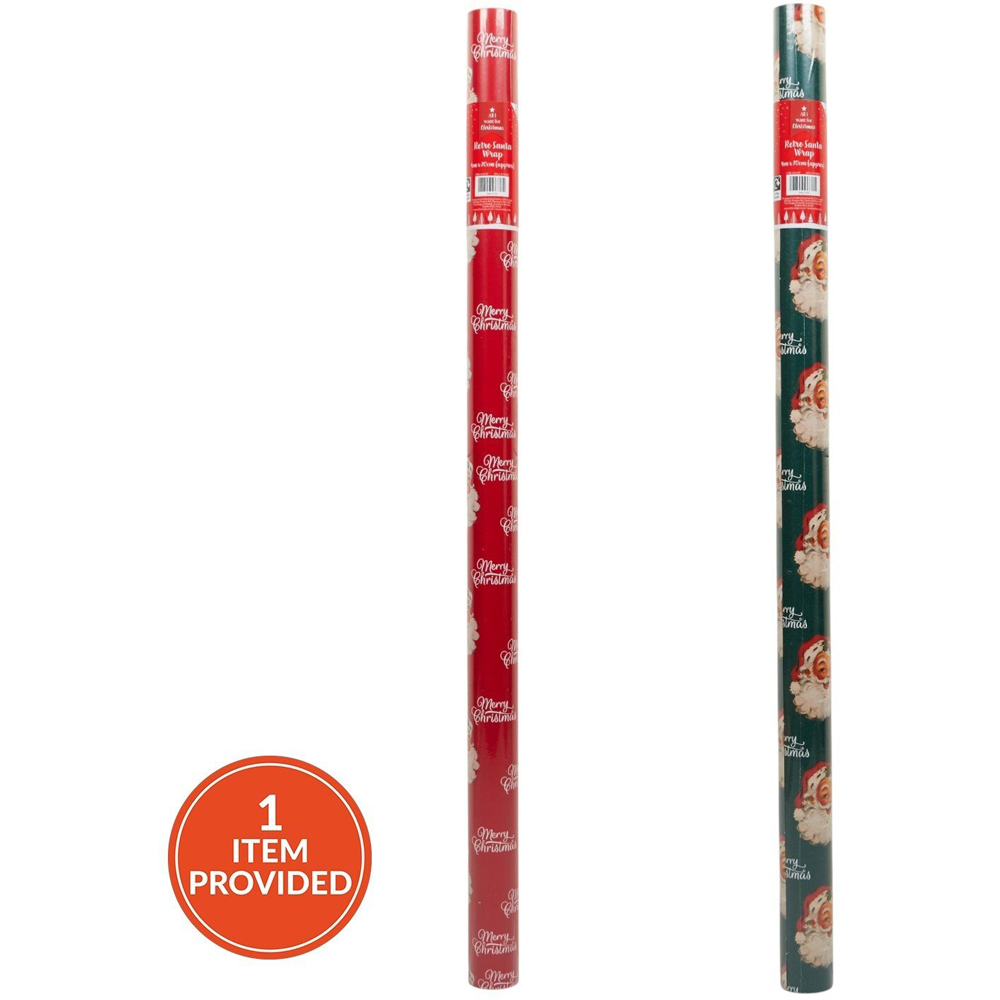 Retro Santa Gift Wrap Image 3