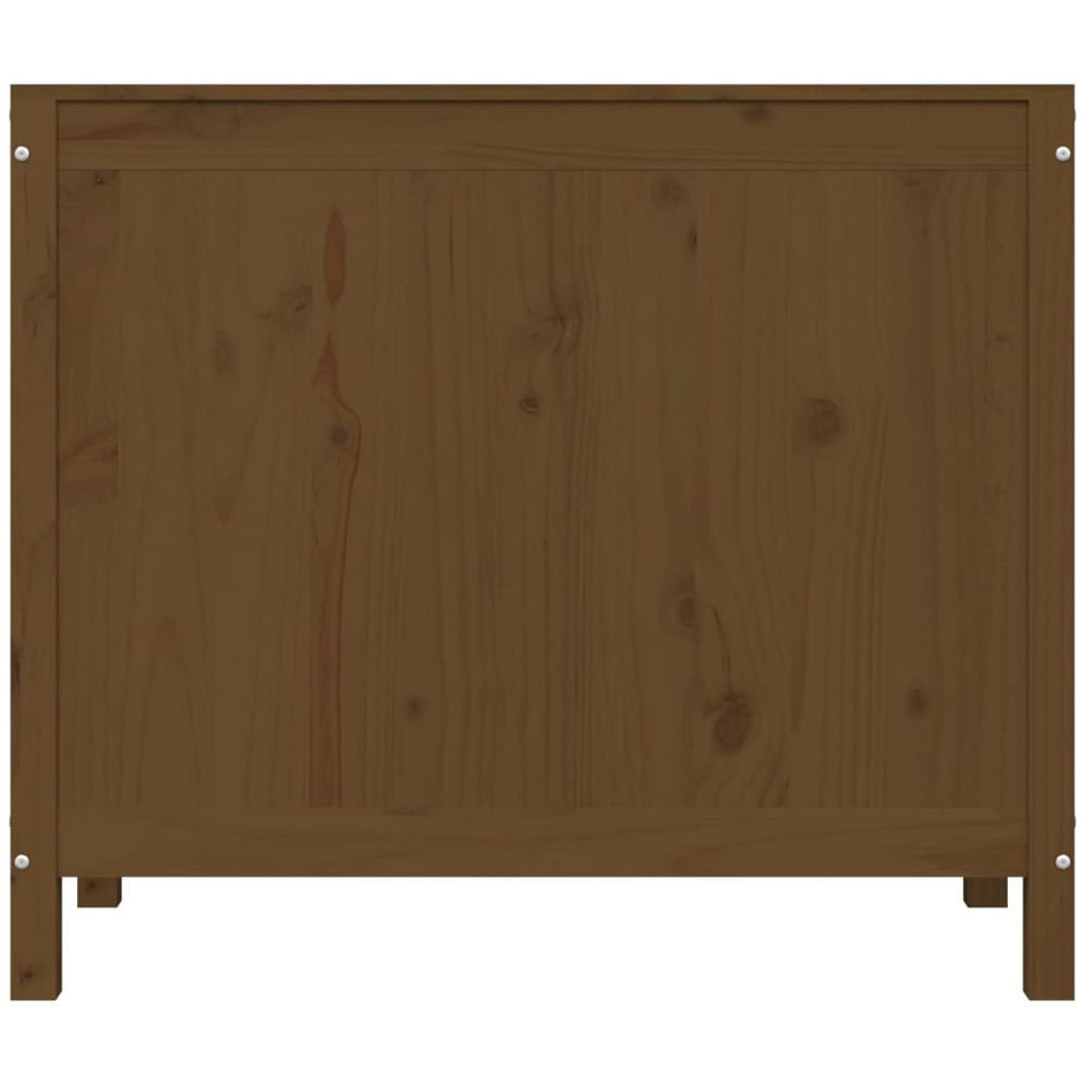 vidaXL Honey Brown Solid Pine Wood Laundry Basket 88.5 x 44 x 76cm Image 5