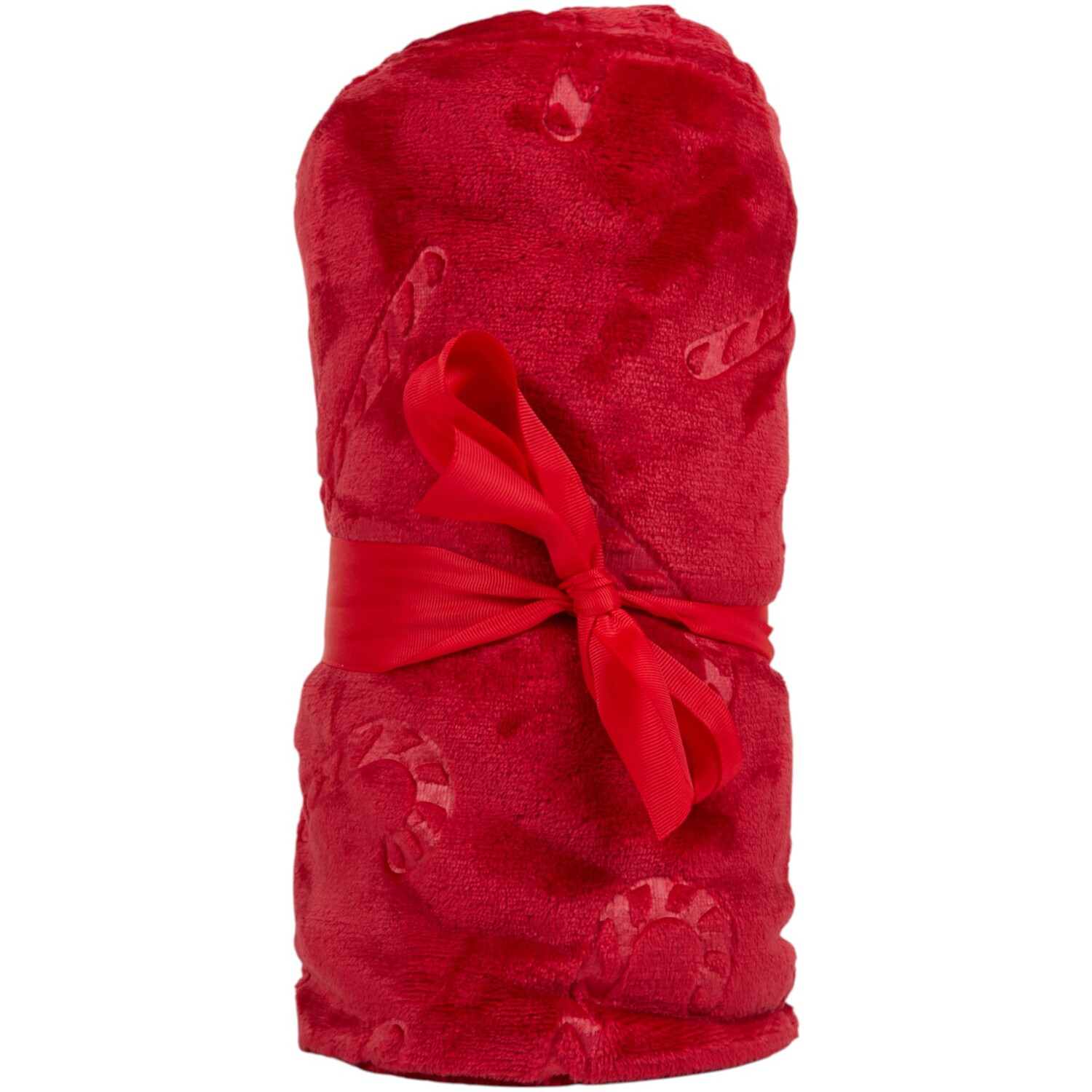 Candy Cane Embossed Throw Red Image 4