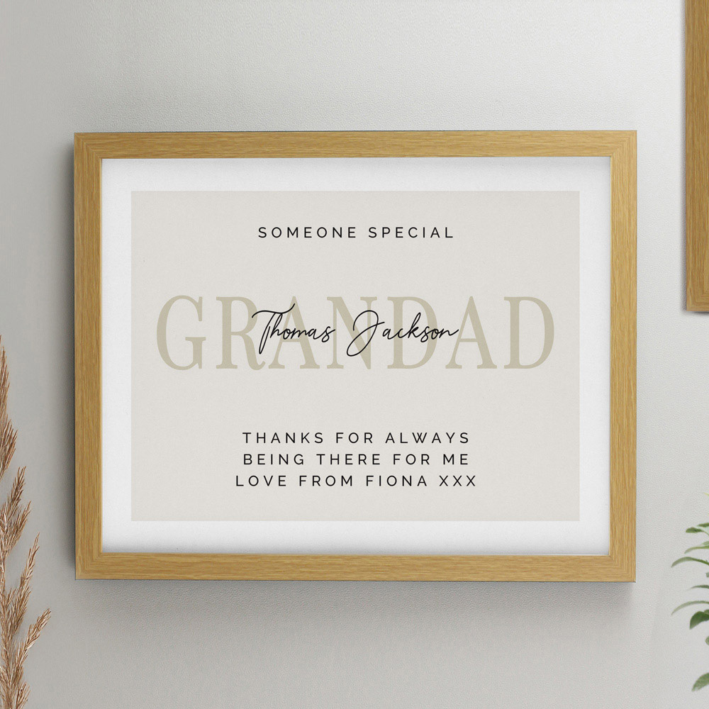 Personalised Memento Company Personalised Free Text Oak Poster Frame 12 x 15 inch Image 2