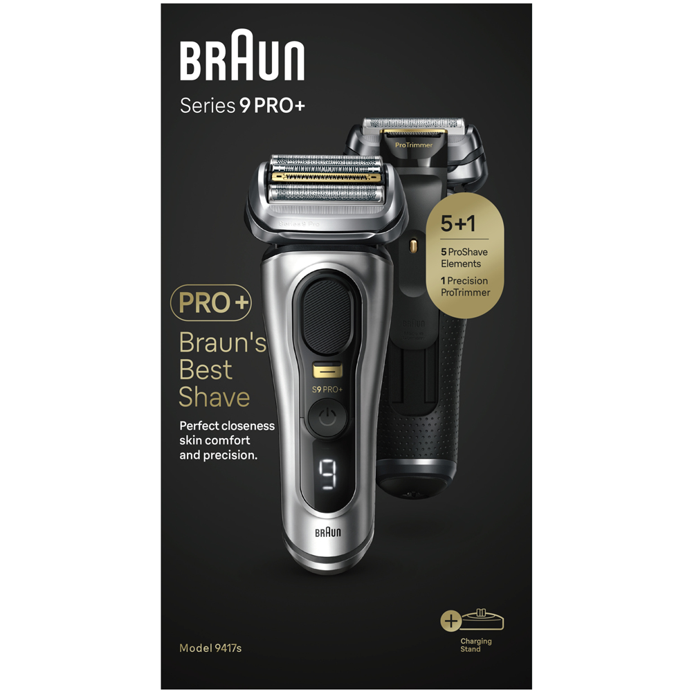 Braun Series 9 PRO+ Electric Shaver Silver Image 3