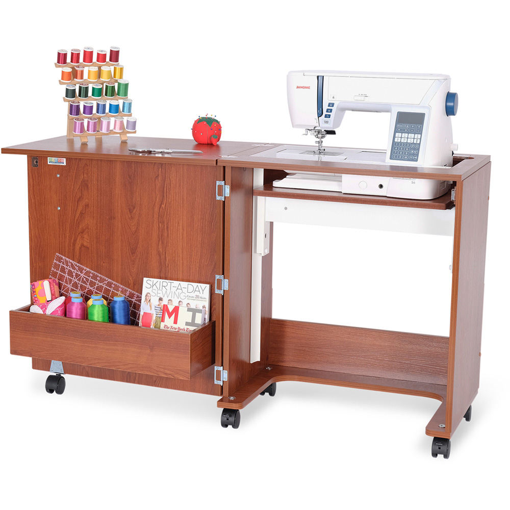 Arrow Cabinets 105 Teak Judy Fold-Away Sewing Cabinet Image 2