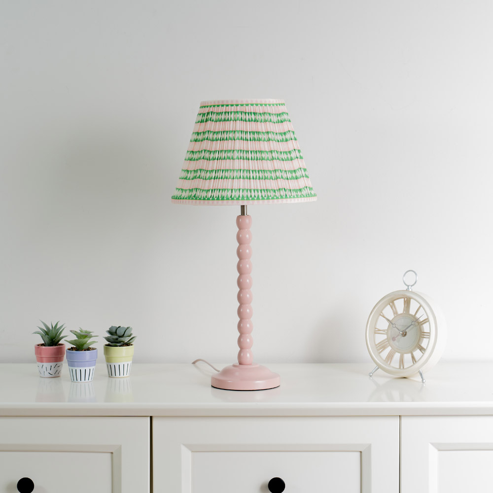ValueLights Pink Aztec Shade Bobbins Rose Pink LED Floor Lamp Image 5