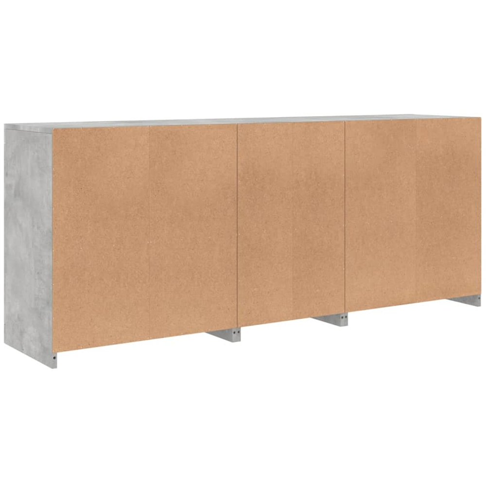 vidaXL 5 Door 6 Shelf Concrete Grey Sideboard Image 6