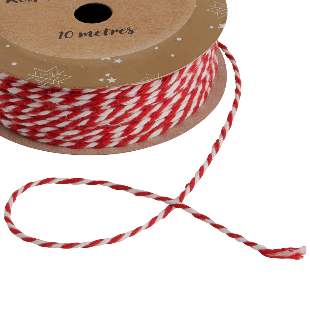 Wilko 1m Merry Red and White String Image 3