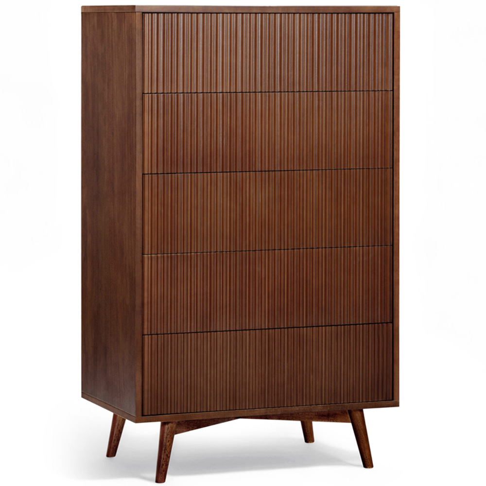 Teamson Home Tremolo 5 Drawer Walnut Dresser Image 2