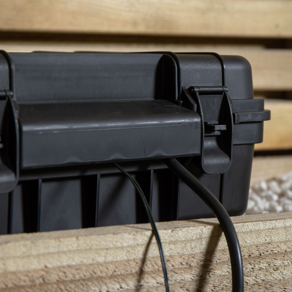 Samuel Alexander Large Black Weatherproof Outdoor Electrical Connection Box with Extension Cable Image 5