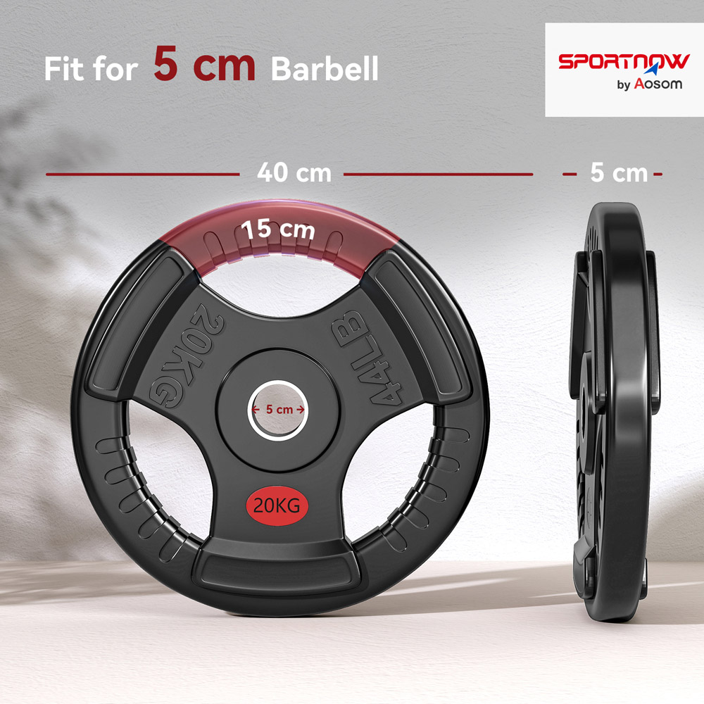 SPORTNOW Olympic Tri-Grip Weight Plates 20kg Image 9