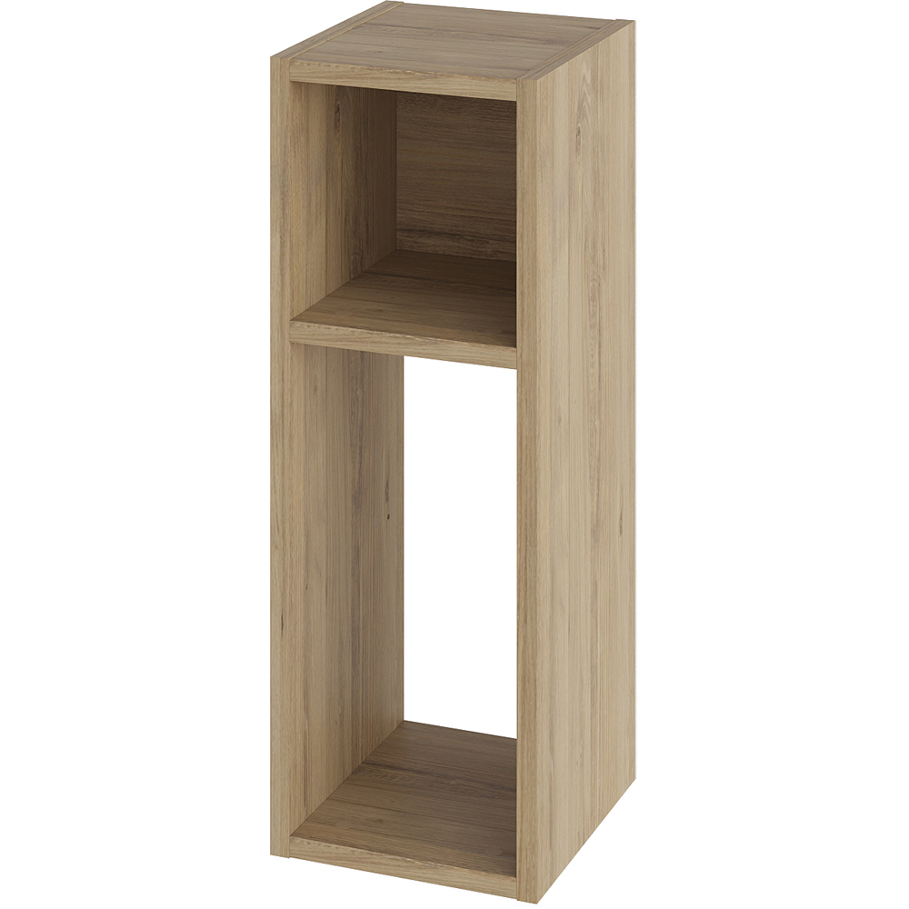 Decortie Combayn 3 Shelf Saphire Oak Low Bookcase Image 2