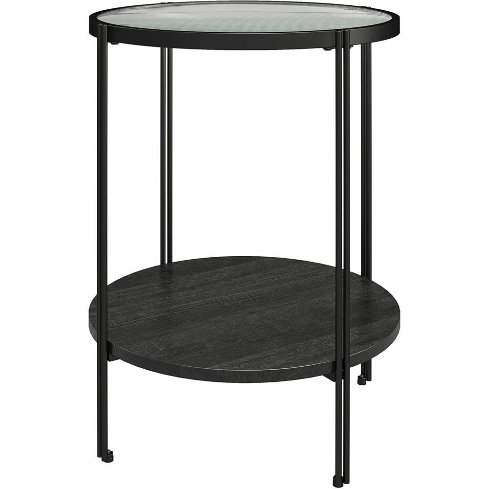 Dorel Wainwright Black Oak Round End Table Image 5
