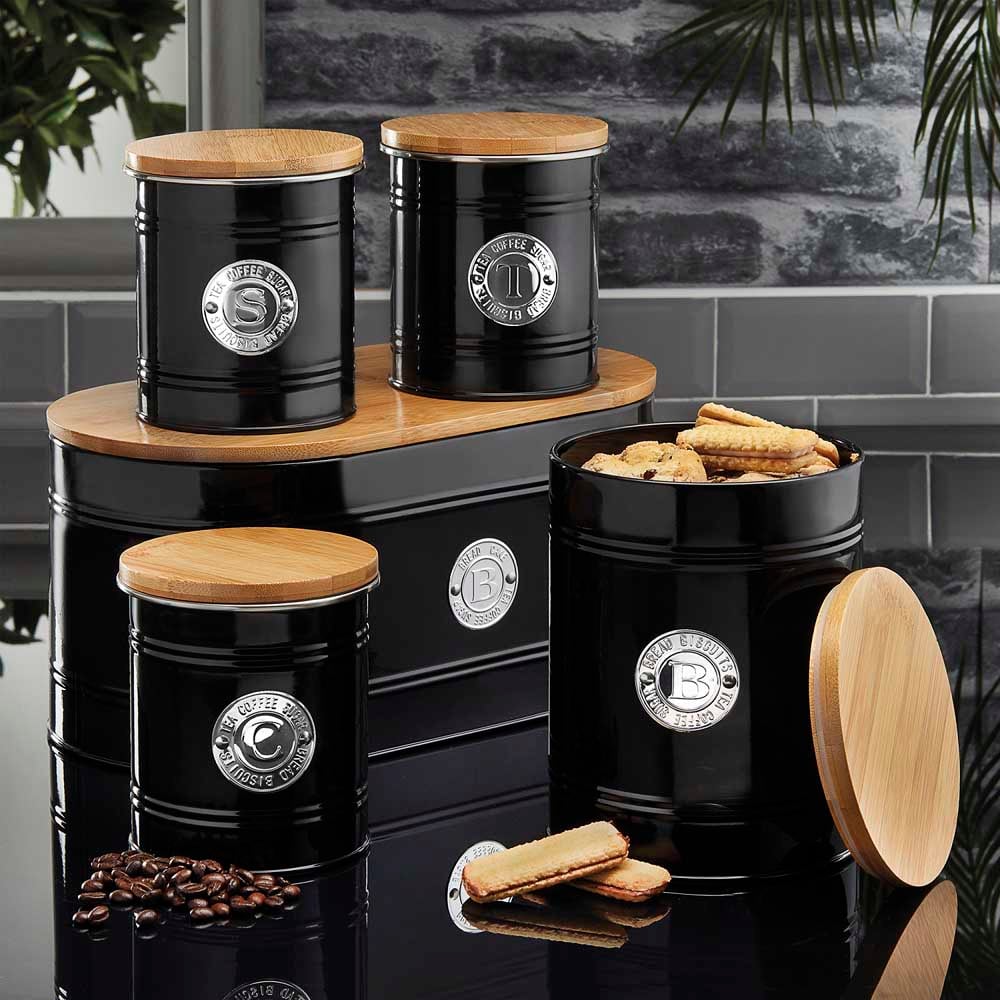Cooks Professional G4449 Black 5 Piece Kitchen Storage Set Image 2