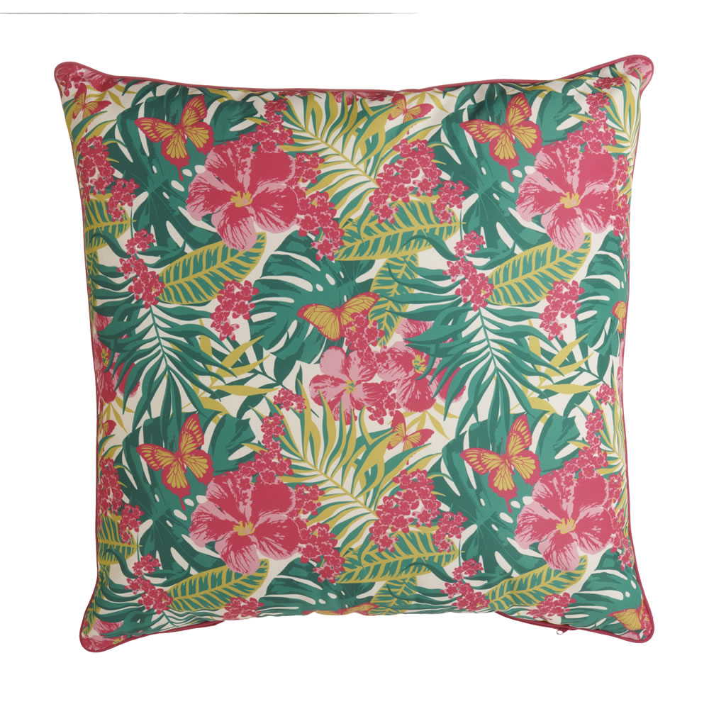 Wilko Outdoor Large Cushion Floral Image 1