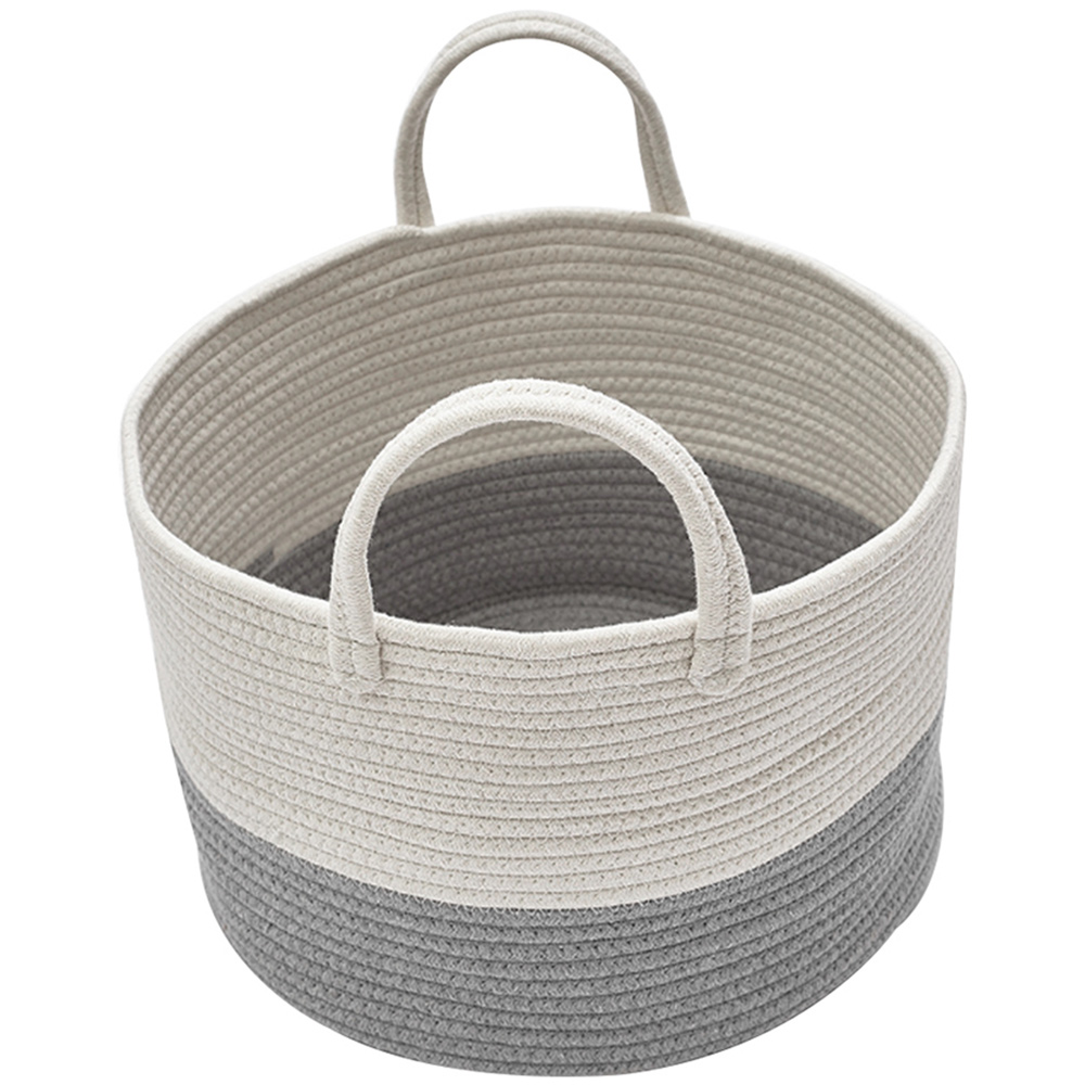 Living and Home Grey Laundry Basket 25cm Image 1