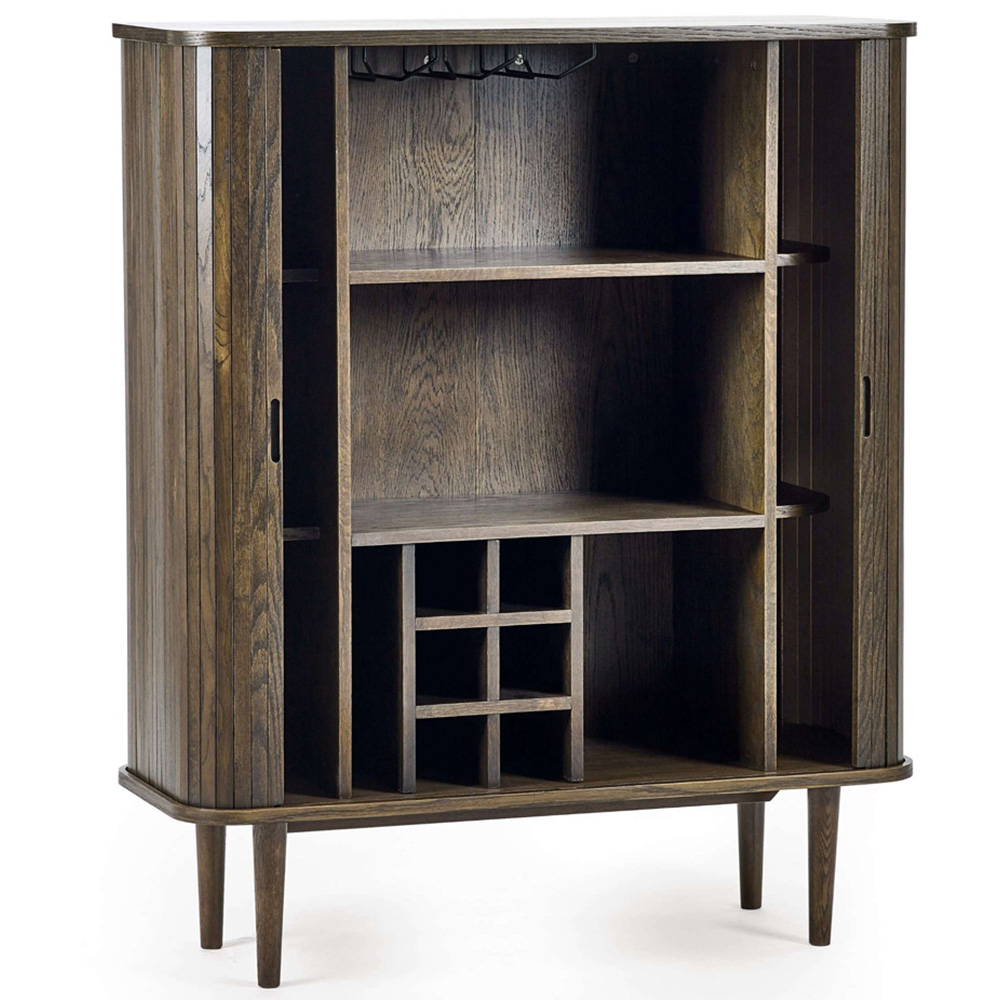 Julian Bowen Arya 2 Door Dark Oak Effect Drinks Cabinet Image 4
