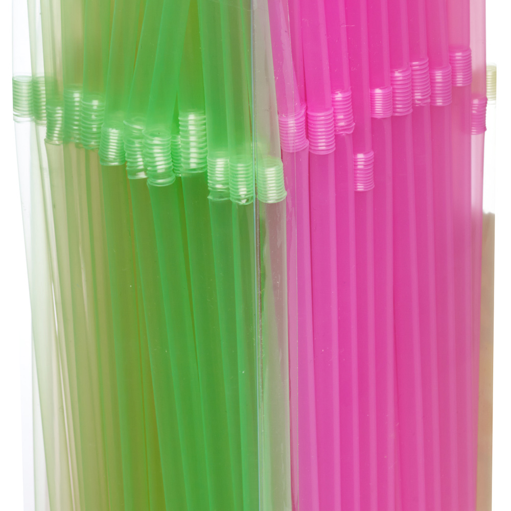 Wilko Neon Straws 200 Pack Image 3