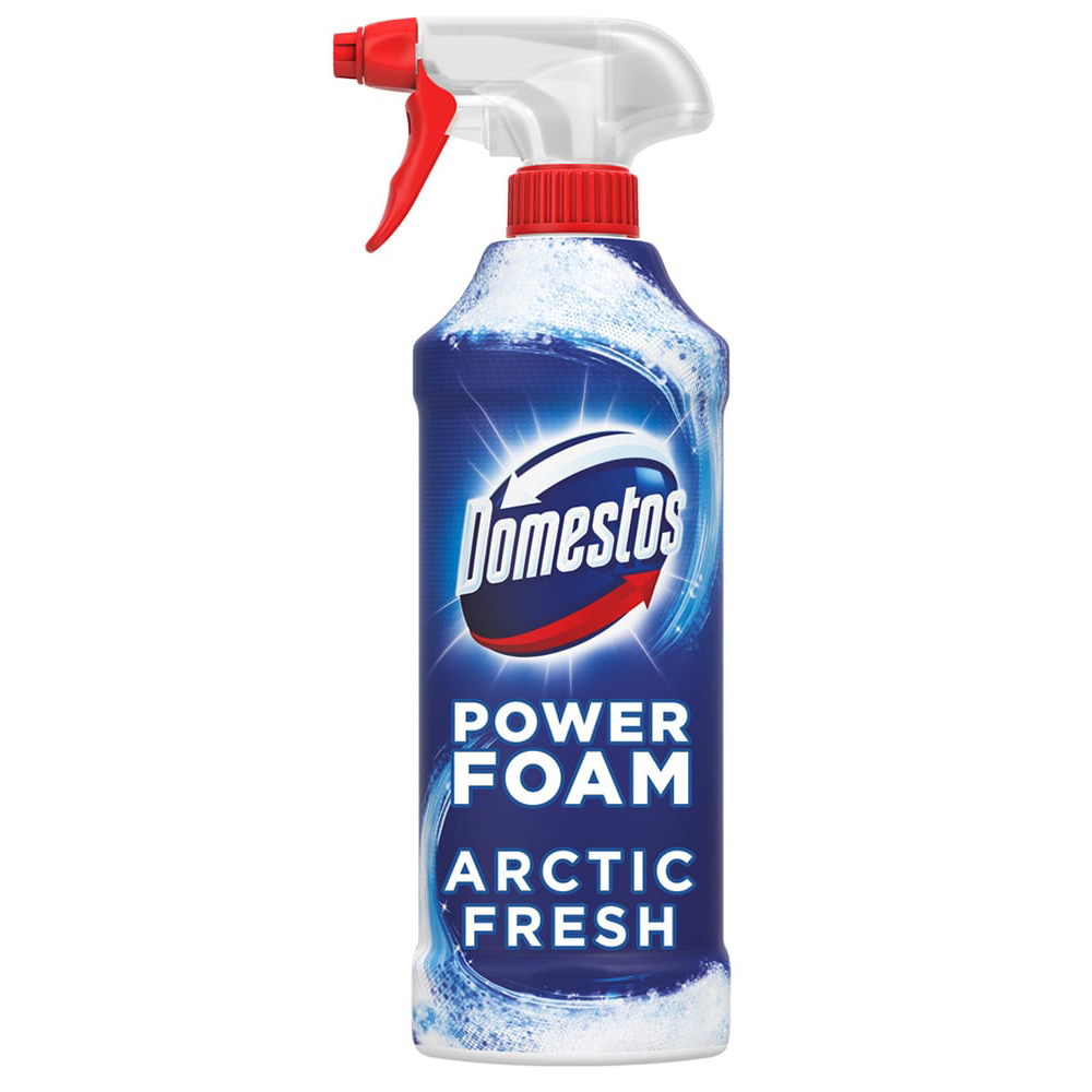 Domestos Power Foam Arctic Fresh Toilet and Bathroom Cleaner 450ml Image 1