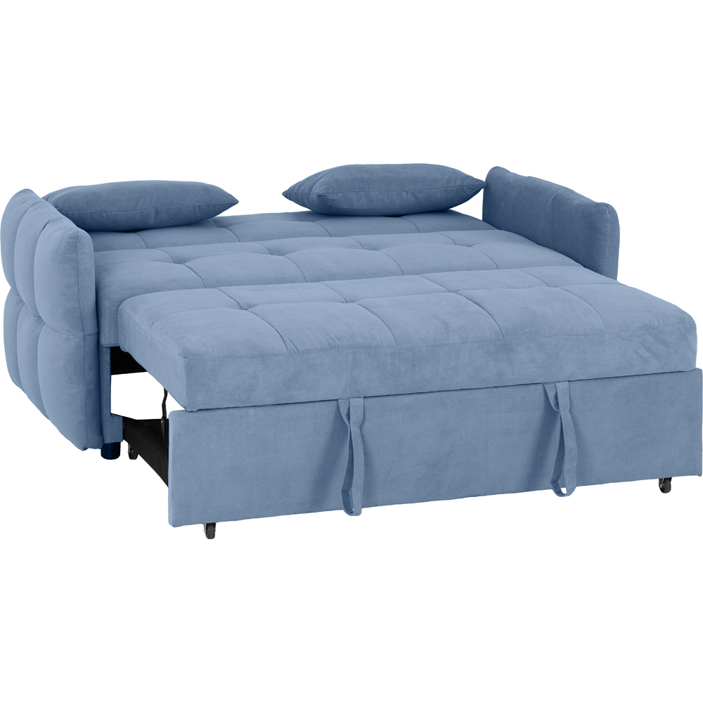 Seconique Chelsea Double Sleeper Blue Fabric Sofa Bed Image 4