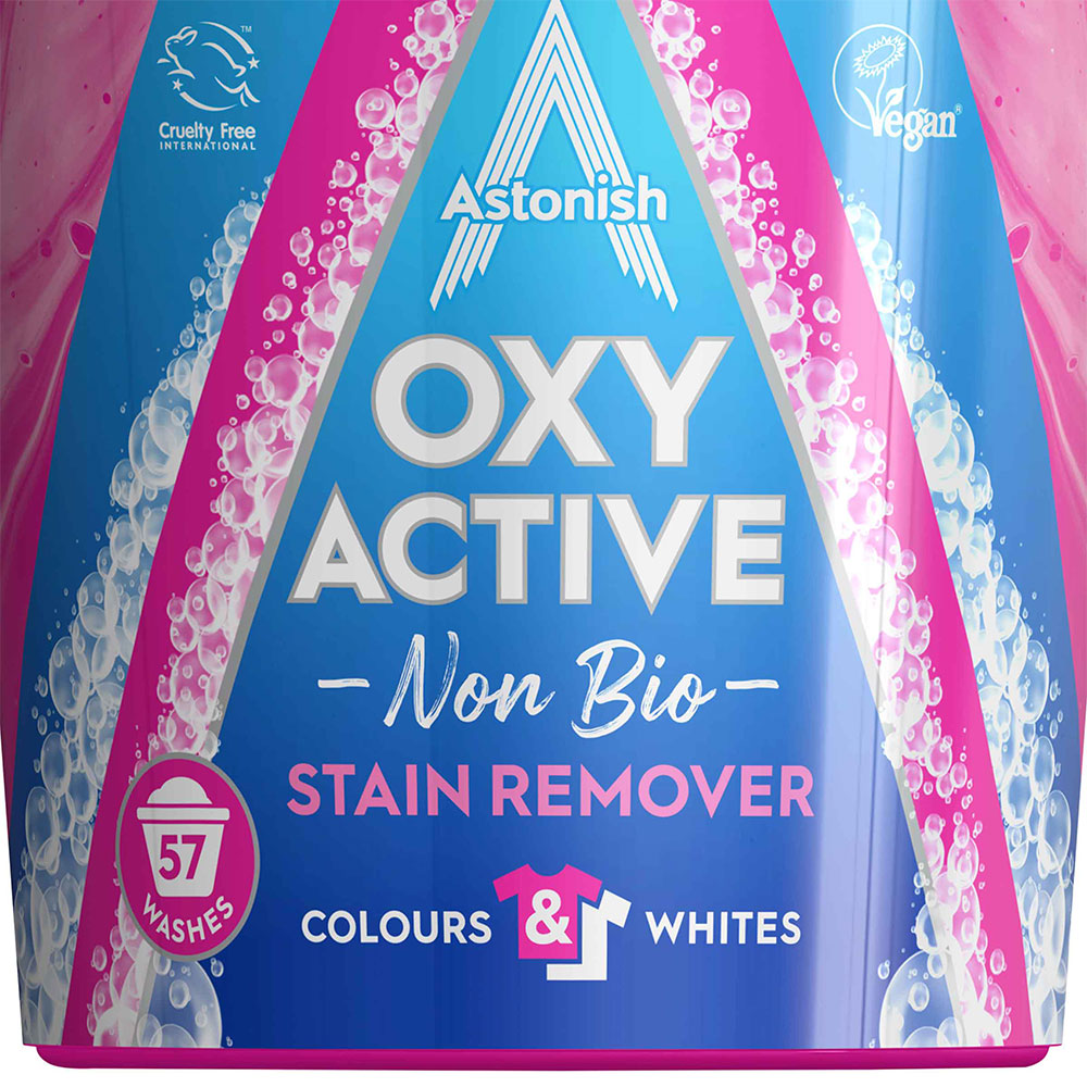 Astonish Oxy Active Non-Bio Stain Remover 57 Washes 1.25kg Image 2