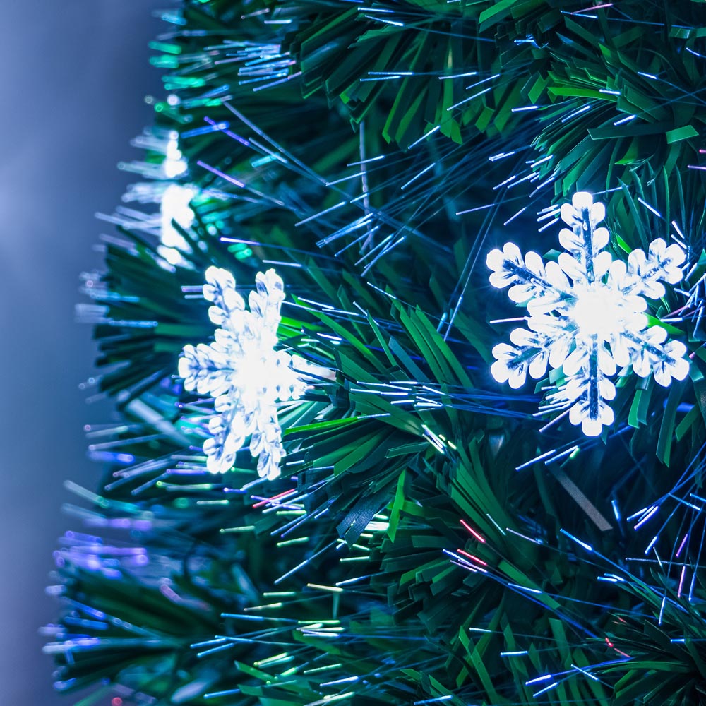 The Christmas Centre 12 Cool White LED Green Fibre Optic Artificial Xmas Tree 2ft Image 6