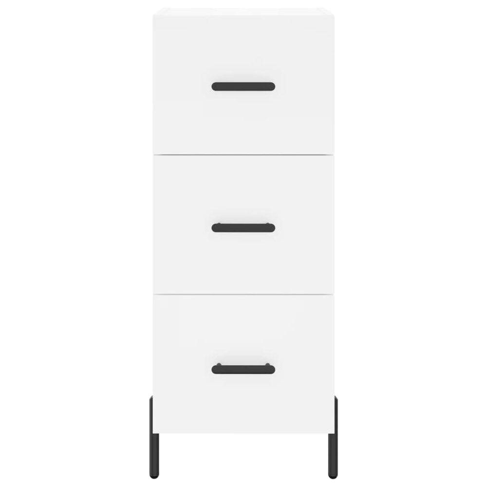 vidaXL Single Door 3 Drawer White Highboard Image 6