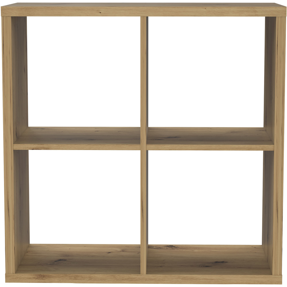 Florence Mauro 4 Cube Artisan Oak Bookshelf Image 3