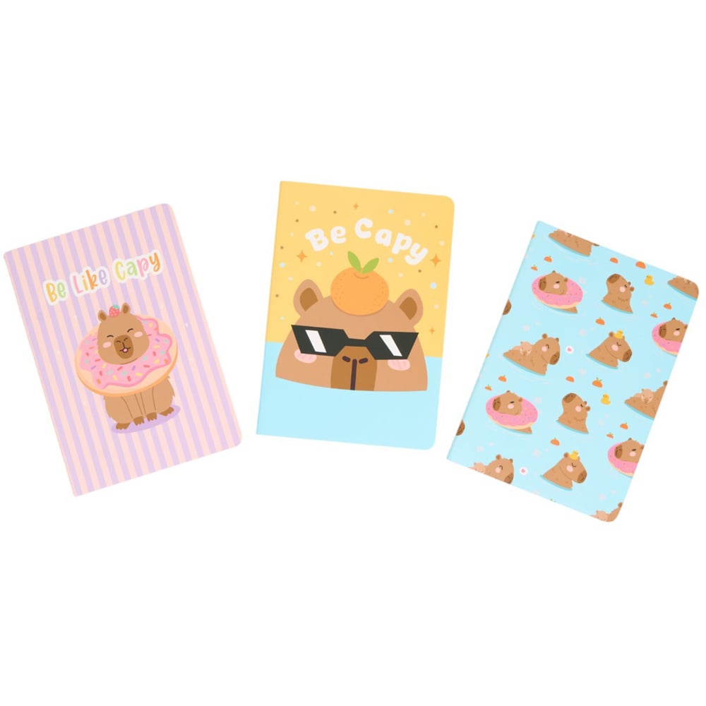 Pack of 3 Capybara Notebooks Image 3