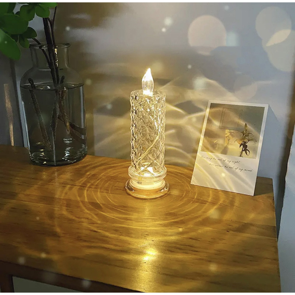 Avilo Clear LED Candle with Reflection 3 Pack Image 9