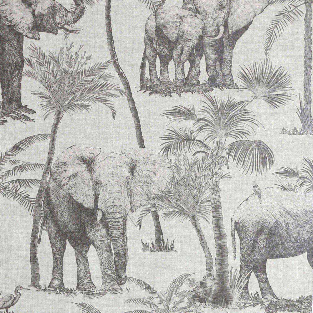 Arthouse Safari Elephant Charcoal Wallpaper Image 1