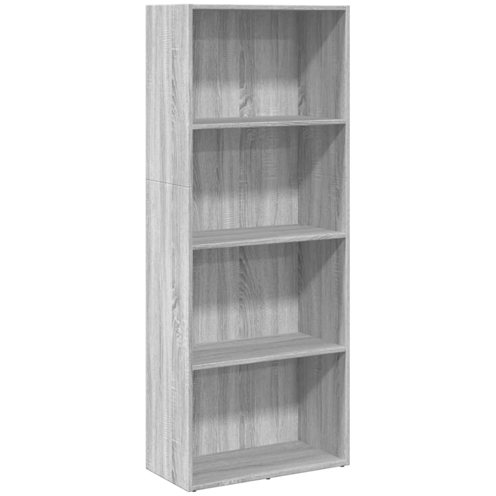 vidaXL 4 Shelf Grey Sonoma Bookcase Image 2