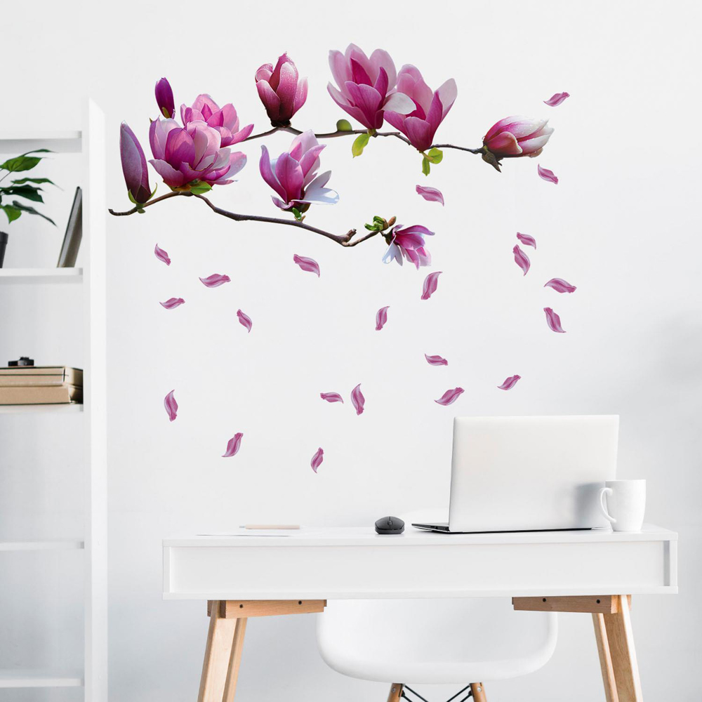 Walplus Magnolia Flowers Self Adhesive Wall Stickers Image 3