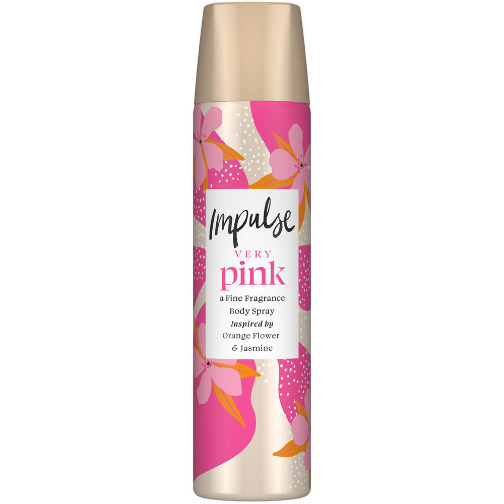 Impulse Very Pink Blend of Natural Scents Body Spray Deodorant 75ml 6 Pack Image 4