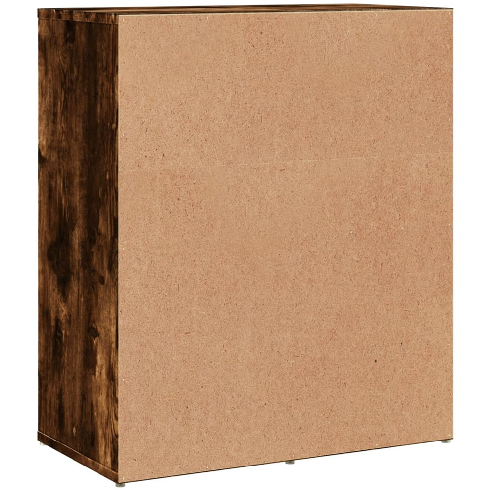 vidaXL Single Door 3 Drawer Smoked Oak Sideboard Image 7