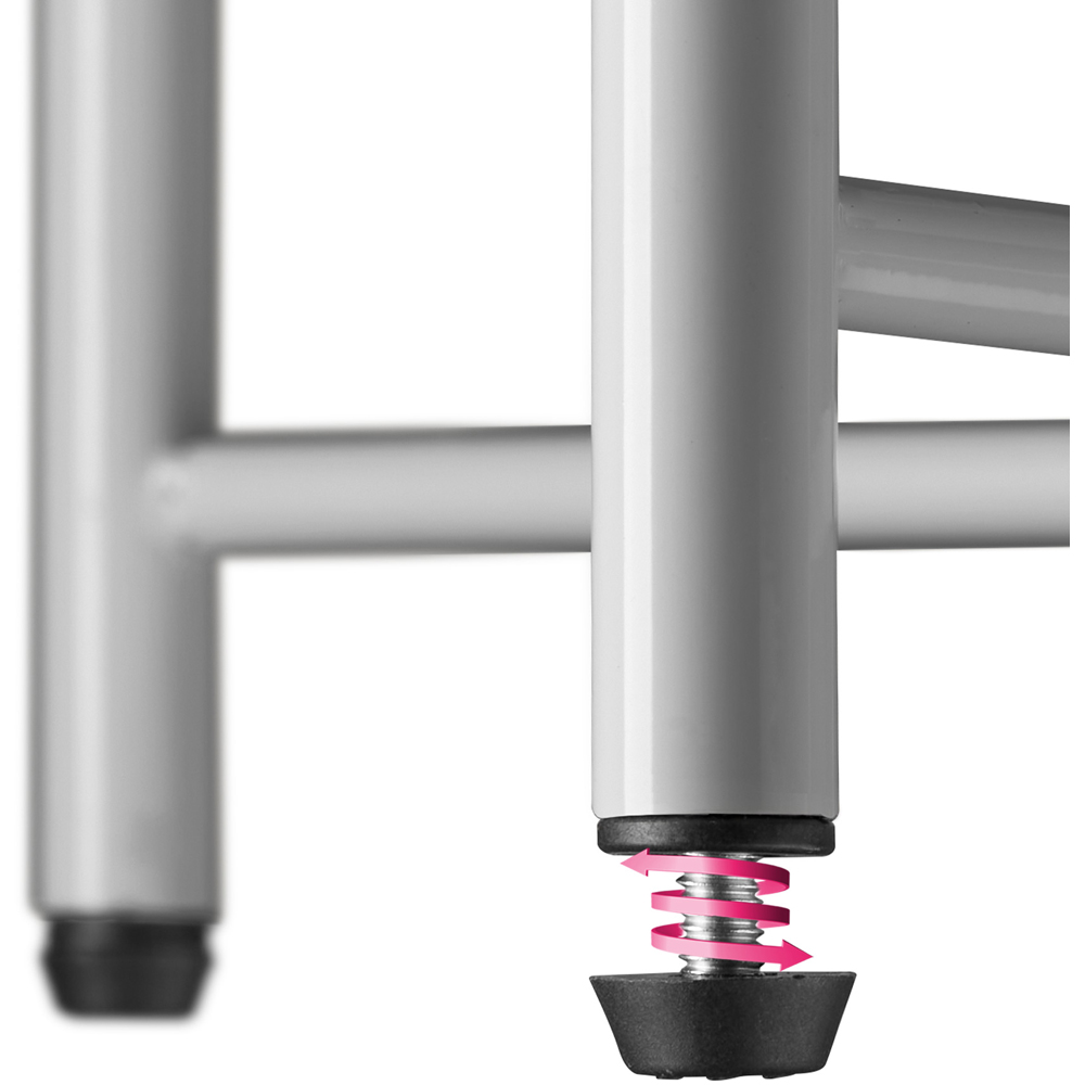 tectake Oxford Grey Round Bedside Table Image 5