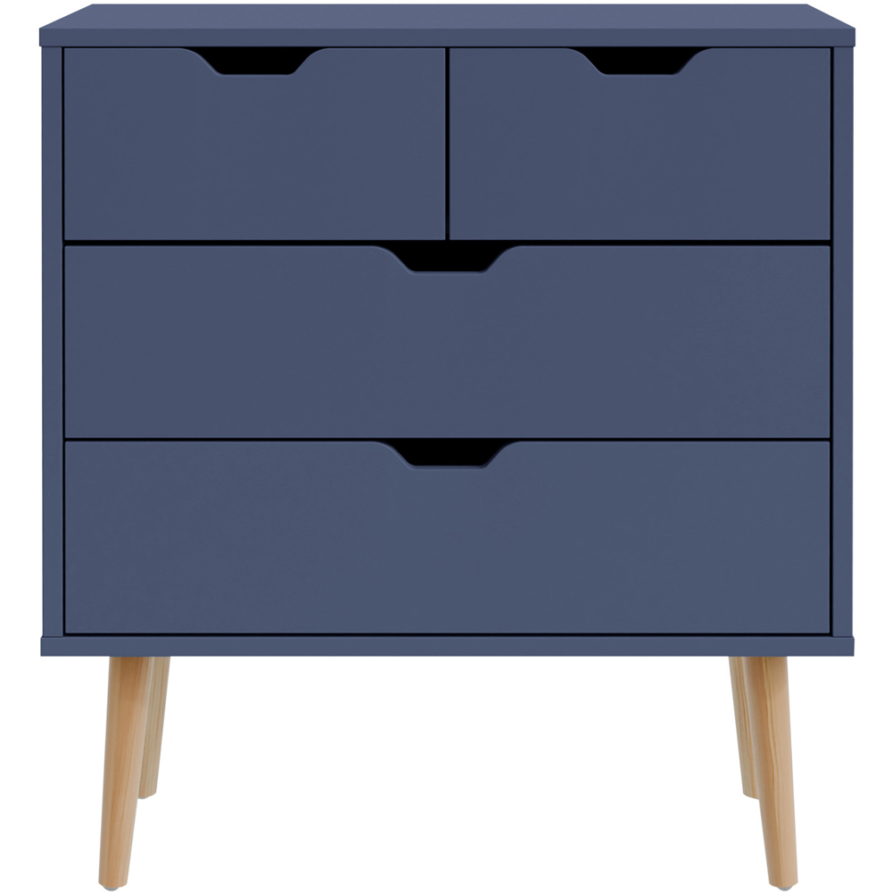 GFW Nyborg 4 Drawer Nightshadow Blue Chest of Drawers Image 3