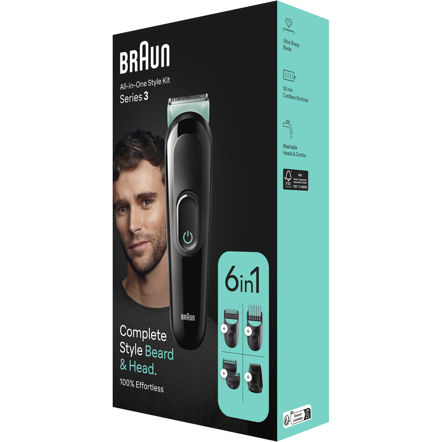 Braun For Men Black All in 1 Beard and Hair Trimmer Kit Image