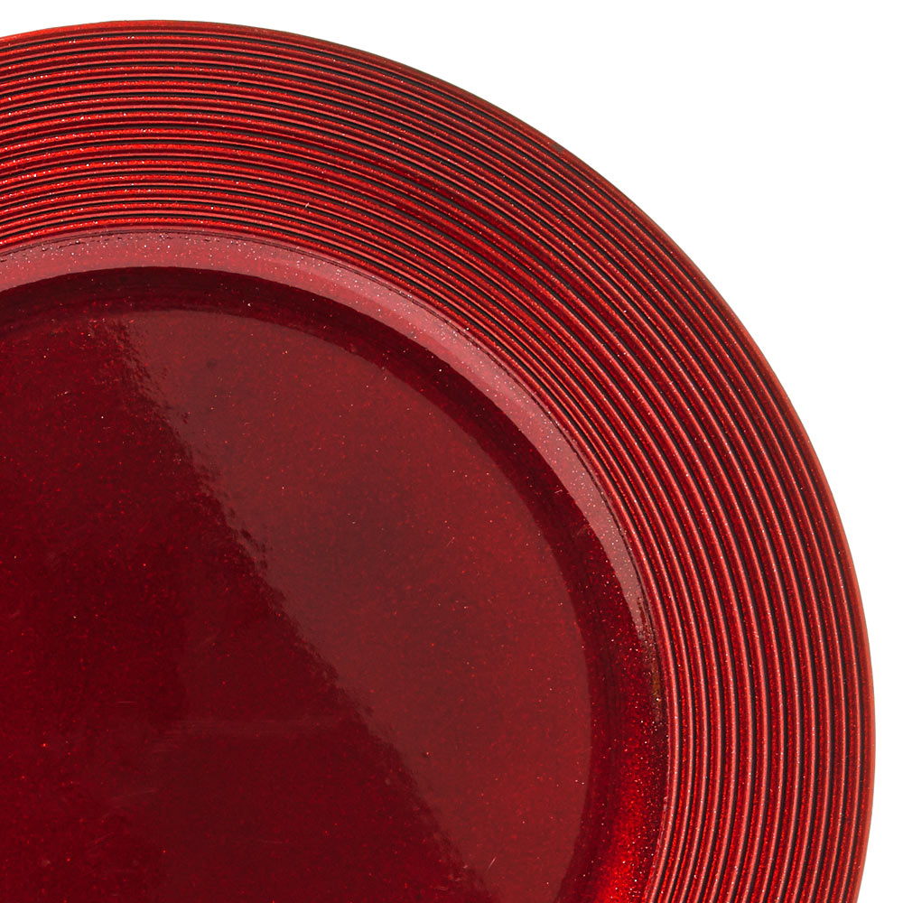 Wilko Red Charger Plate Image 3